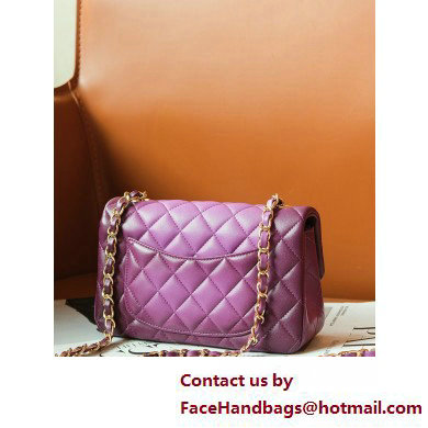 Chanel Gradient Lambskin  &  Gold-Tone Metal Small Classic Flap Handbag Purple 2025